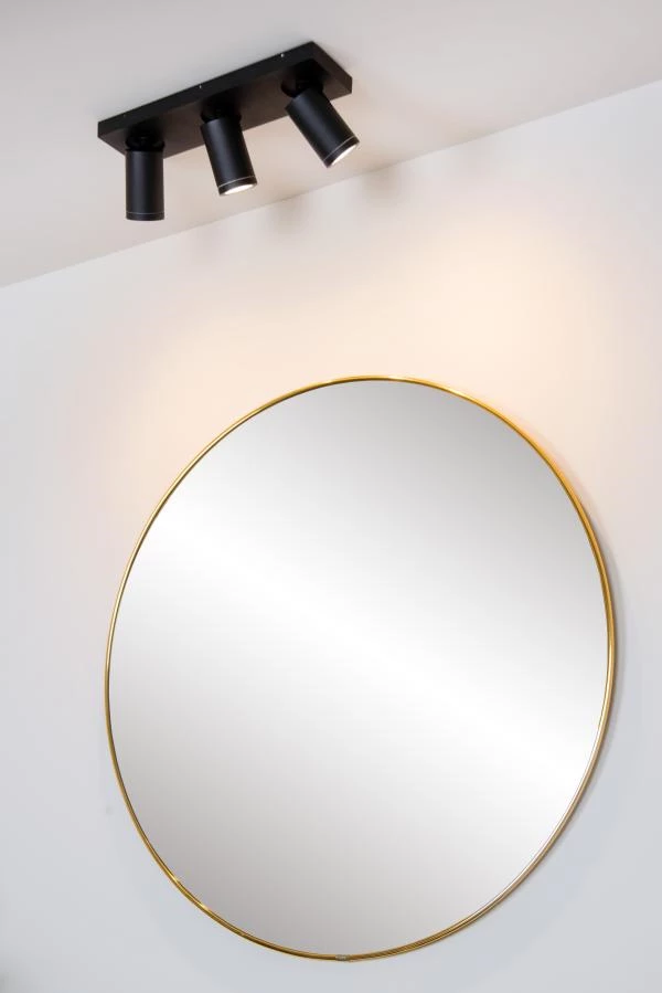 Lucide TAYLOR - Deckenstrahler Badezimmer - LED Dim to warm - GU10 - 3x5W 2200K/3000K - IP44 - Schwarz - Atmosphäre 3